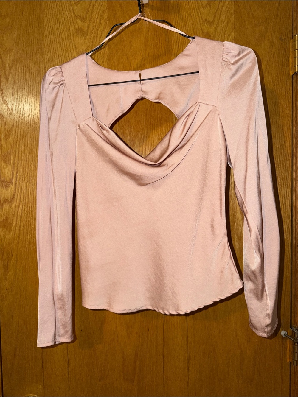 ASTR Satin Cowl Neck Blouse